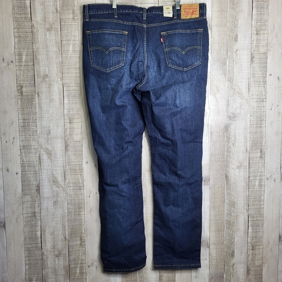 Levis Mens 541 Athletic Taper. 42x36 Big And Tall Dark Blue Jeans. - Picture 7 of 12